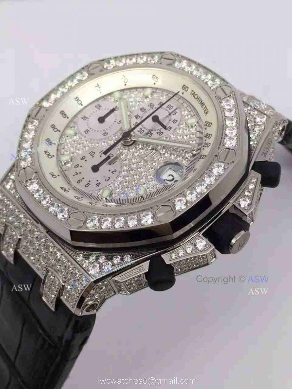 Swiss Replica Audemars Piguet Watch Diamond Dial / Diamond Case 4
