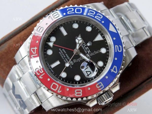 Super Clone Rolex GMT Master II VR-Factory Swiss Cal3186 Watch Pepsi Bezel Oyster Band 4