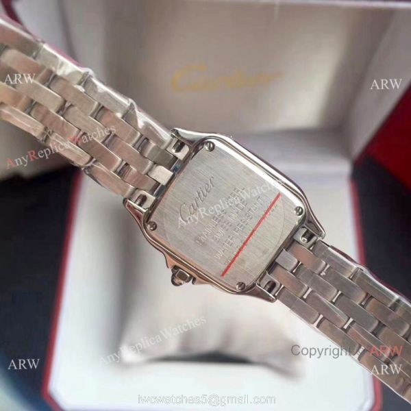 Fake Panthere De Cartier SS Diamond Watch Ladies 22mm 4