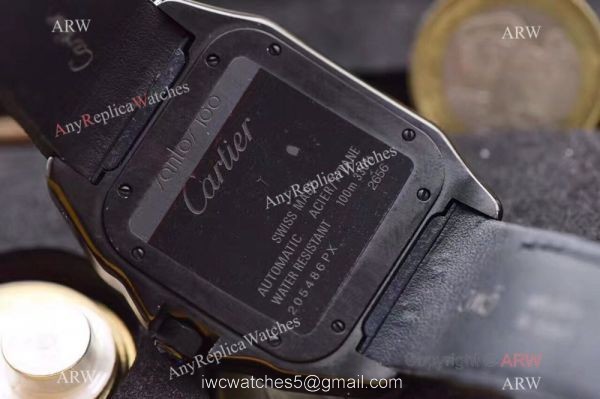 Cartier Santos 100th Anniversary Black Watch Swiss Grade Replica 4