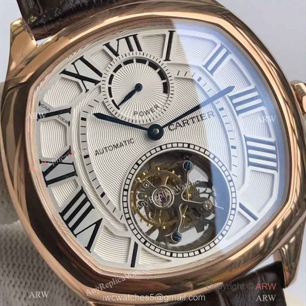 Swiss Grade One Cartier Drive De Rose Gold Watch Power Reserve 4