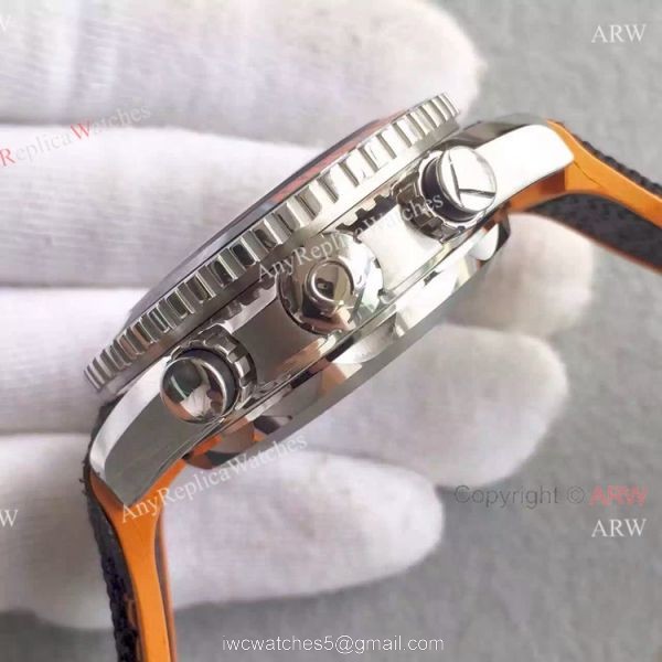 (OM)Swiss Replica Omega Seamaster 600m Master SS Black Chronograph Face 4