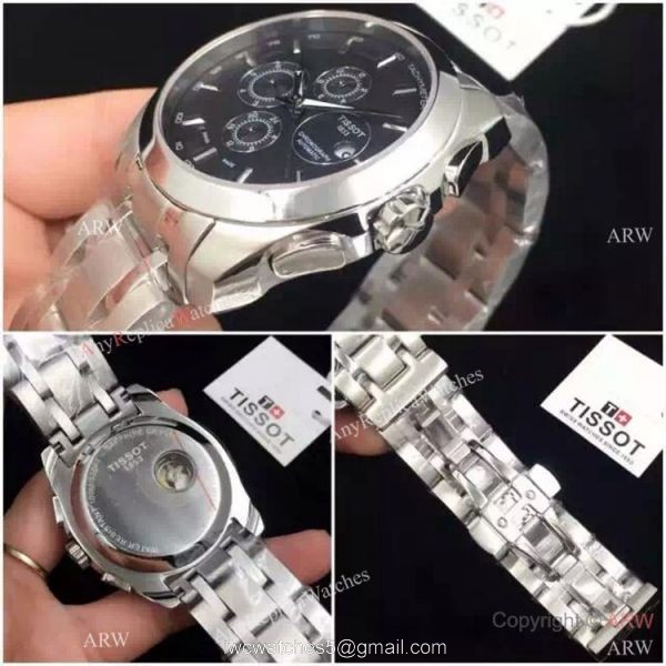 Tissot Stainless Steel Black Dial Replica Watch T035 4