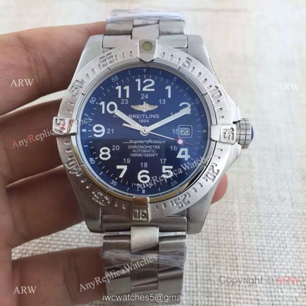Copy Breitling Superocean Stainless Steel Arabic Markers Watch 4
