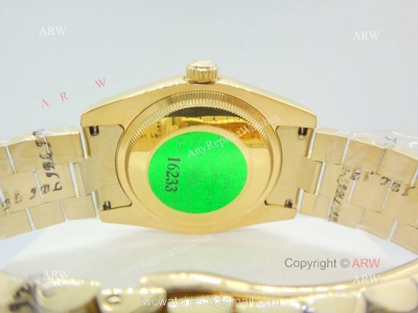 36mm Rolex Day Date Yellow Gold Replica Watches Worldwide Shipping 4