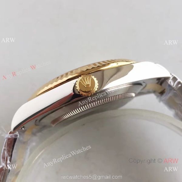 AAA Grade Rolex Datejust II 2-Tone White Diamond Replica Watches 4