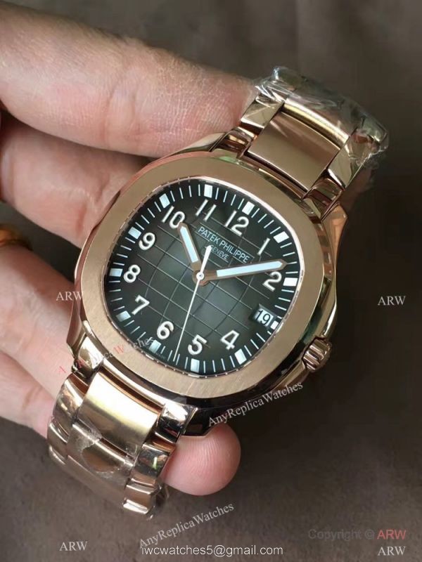 Swiss Patek Philippe Aquanaut 324SC Rose Gold Blue Dial Knockoff Watch 4