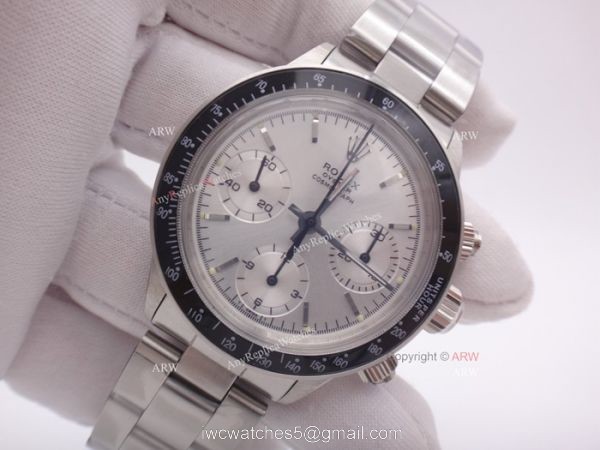 Replica Rolex Vintage Paul Newman Daytona 7750 Silver Dial Watch New Upgrade 4