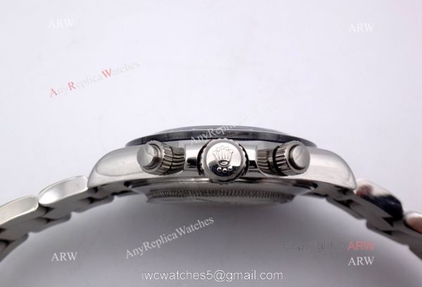 Replica Rolex Cosmograph Daytona Black Ceramic Bezel SS Watch 40mm 4