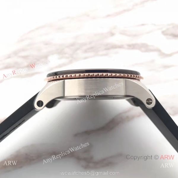 Swiss Grade Cartier Calibre Diver 42mm Watch Rose Gold Fluted Bezel 4