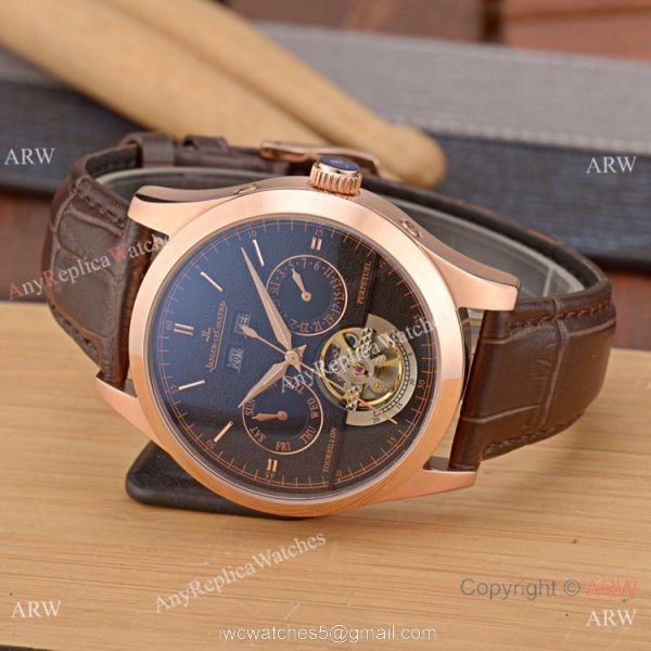 Fake Jaeger-LeCoultre Perpetual Calendar 42mm Watch SS Black Dial 4