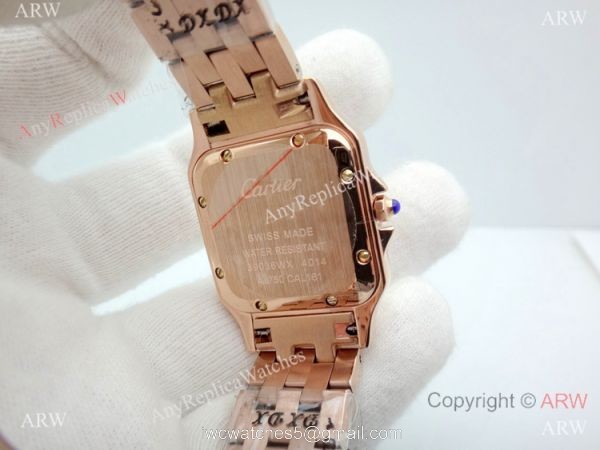 Panthere De Cartier Silver Dial Rose Gold watch 27mm Medium size 4