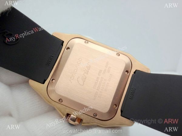 Replica Cartier Santos 100th Quartz Watch Rose Gold 51mm 4