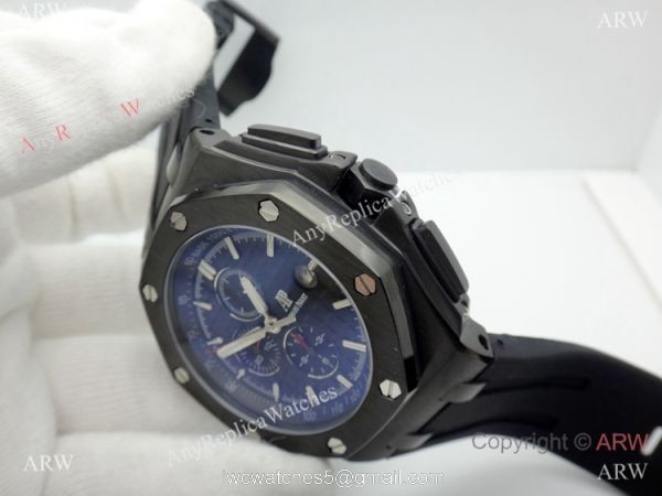 Solid Black Audemars Piguet Royal Oak Offshore Automatic Watch 4