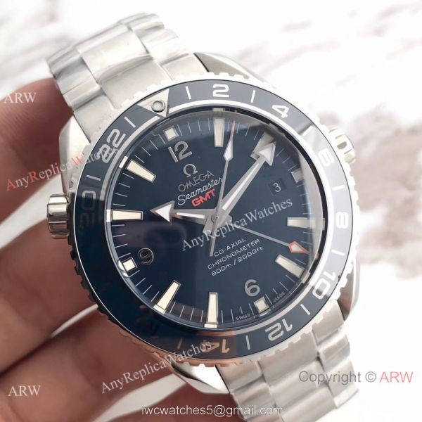 Swiss 8605 Omega Seamaster GMT 600m Replica Watch Blue Dial 4