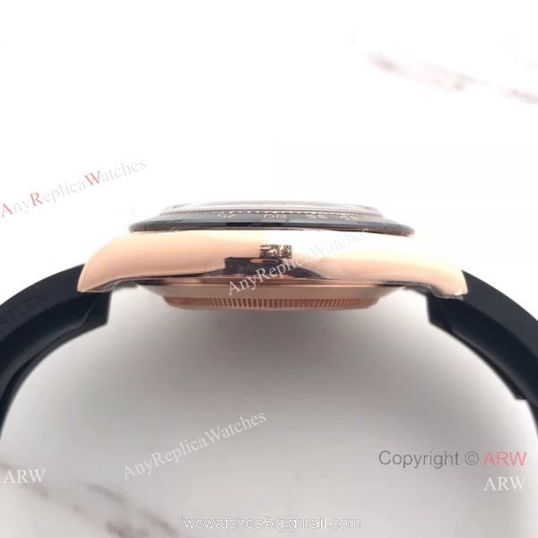 Swiss Grade Rolex Daytona Rose Gold Black Rubber Watch AR Factory 4