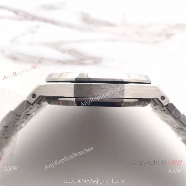 JF Factory Copy Audemars Piguet Royal Oak Frosted Case Grey Face 41mm Watch 4