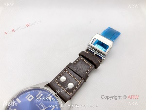 IWC Big Pilot SS Blue Dial Automatic Power Reserve Replica Watch 4