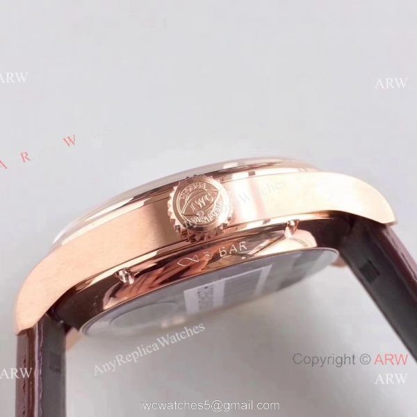 New SWISS Copy IWC Annual Calendar Automatic Watch Rose Gold 4
