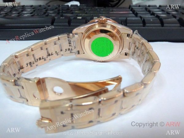 Low Price Rolex Masterpiece Rose Gold Green Face Watch 31mm Medium 4