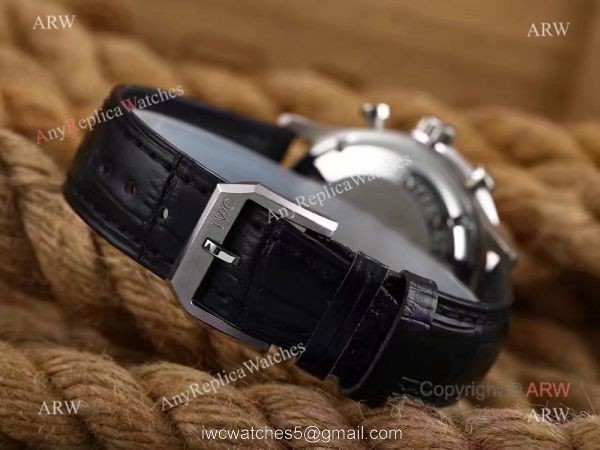Newest Fake IWC Portugieser Rattrapante IW371215 SS Blue Markers Watch 41mm 4