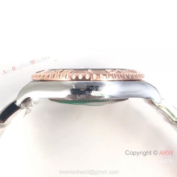 Swiss Replica Rolex Yachtmaster 2-T Rose Gold Chocolate Face Watch AR Factory 4