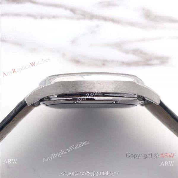Swiss Drive De Cartier WGNM0003 Replica Watch SS Black Roman Dial 4