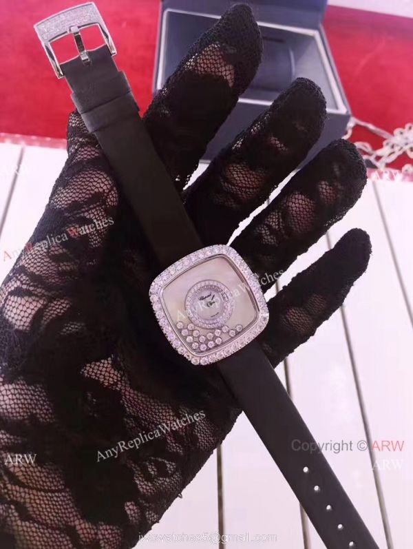 Swiss Quartz Happy Dreams Chopard Lady Watch Pink Leather Rose Gold 4