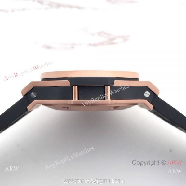 Hublot Big Bang Rose Gold Pink Dial Replica Watch 4100 Swiss Grade 4