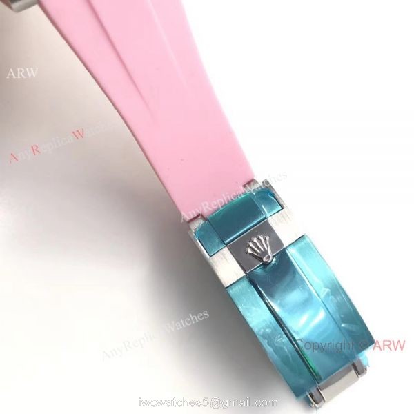 Copy Pink Face Pink Ceramic Bezel Pink Rolex Submariner Watch 40mm 4