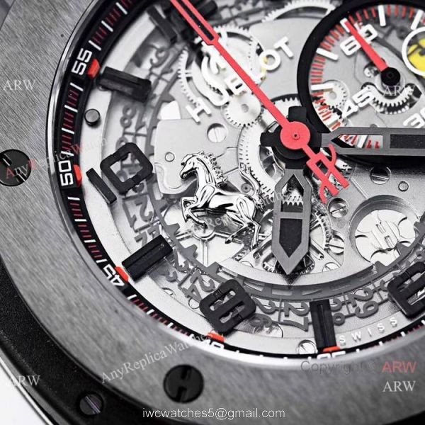 (HBBV6) Copy Hublot Big Bang Ferrari Ceramic Chronograph Watch Swiss Grade 4