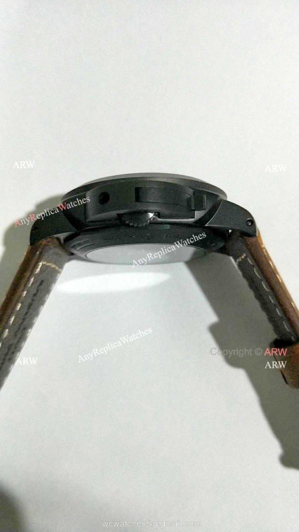Copy Panerai PAM 441 Luminor GMT Ceramica Watch Black Case 4