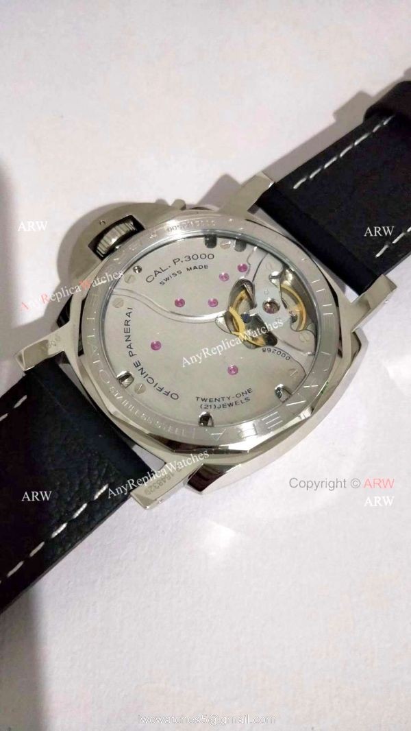 FAKE PAM422 LUMINOR MARINA PANERAI 47MM WATCH SS BLACK DIAL 4