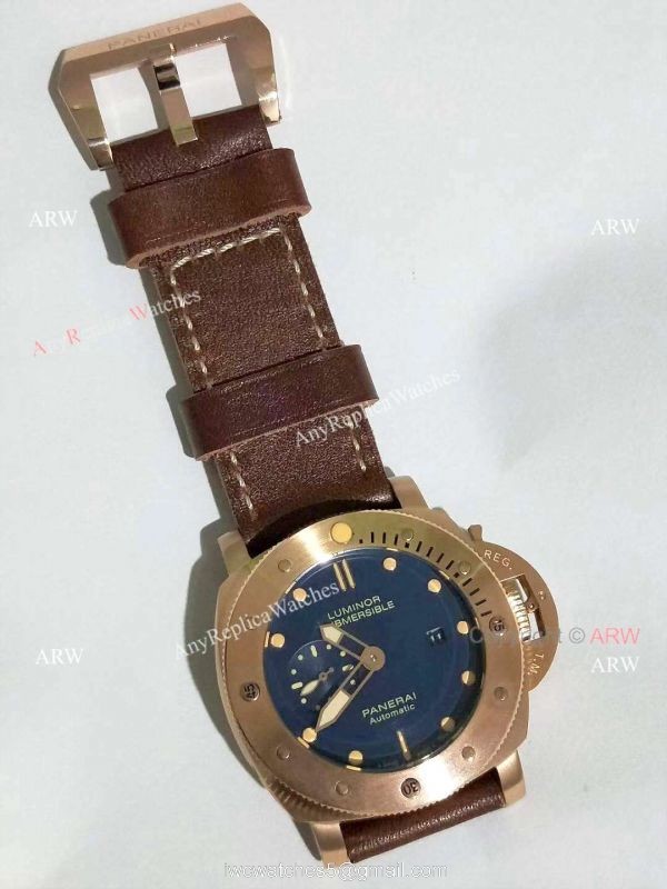 New Copy Panerai Luminor Submersible Blue Dial watch Panerai PAM00671 4
