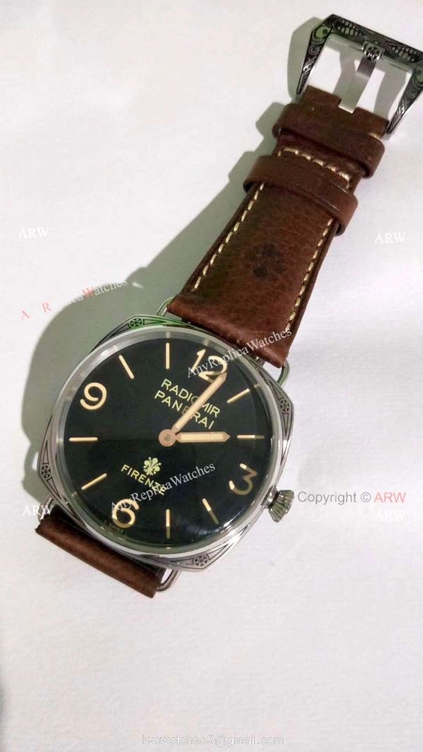 New Replica Panerai Radiomir Firenze PAM00672 Watch Brown Leather Band 4