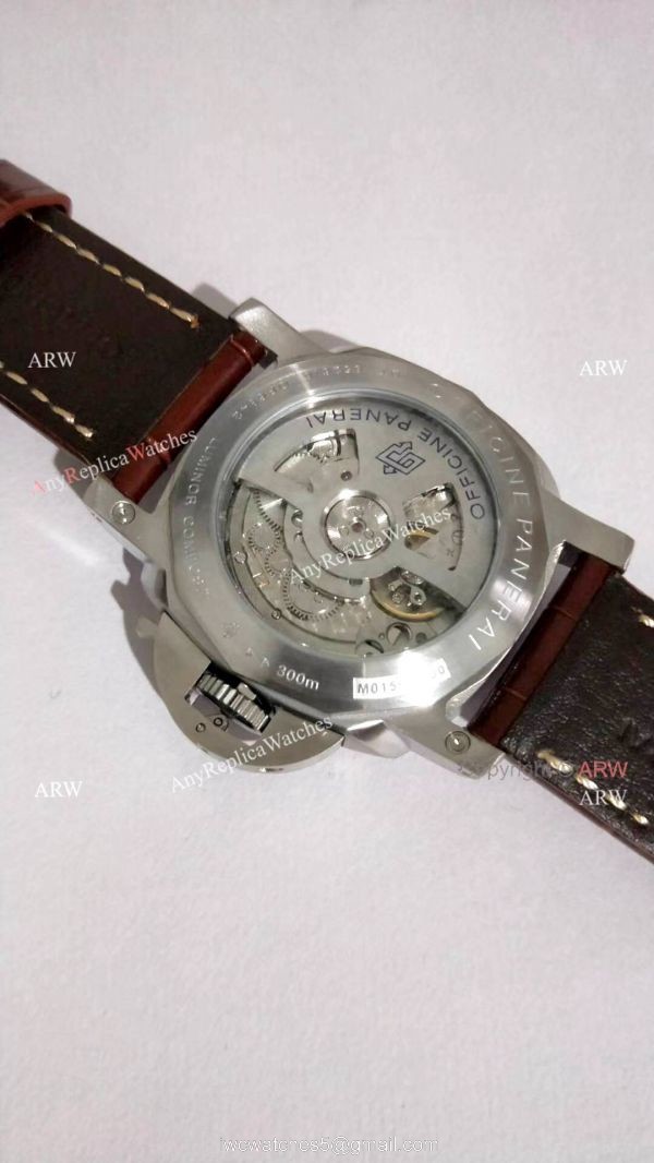 Panerai Luminor Marina PAM00312 SS Black Dial Watch Best Replica 4
