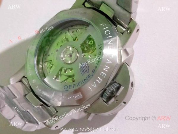 Replica Luminor GMT PAM 320 Panerai Bracelet Stainless Steel Watch 4