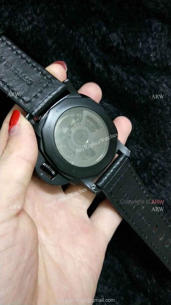 Fake Panerai Luminor GMT Pam531 Watch All Black Panerai Watch 4
