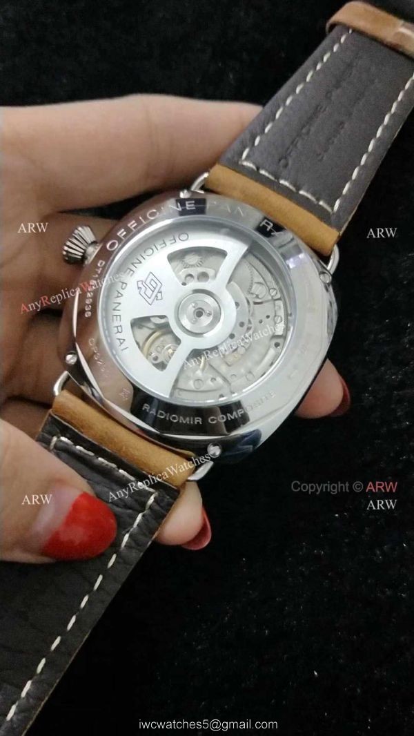 Knockoff Panerai Radiomir Black Seal 3 Days Automatic PAM388 Mens watch Black Face 4