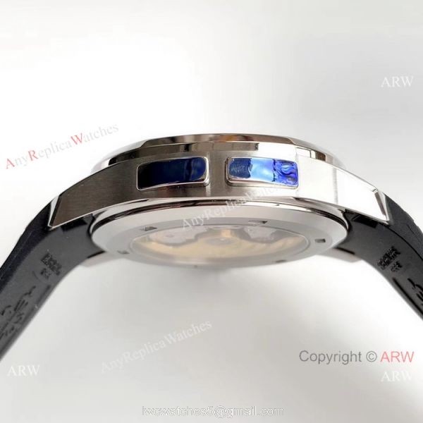(GR) Swiss Copy Patek Philippe Aquanaut Travel Time SS Black Dial Watch 40mm 4