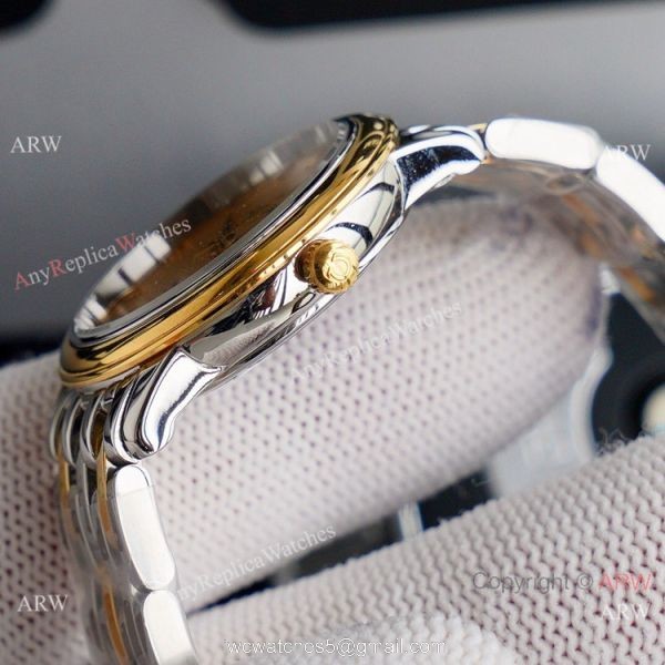 AAA Replica Omega Lady De Ville Watches 2-Tone Sapphire Crystal 4