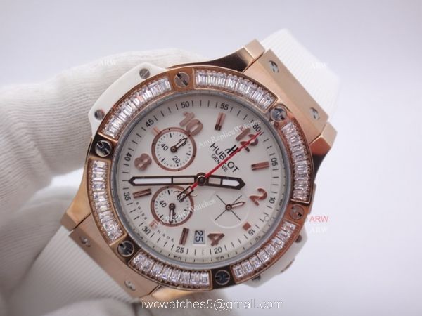 Hublot Geneve Big Bang Replica Watches w Diamond Bezel 41mm For Sale 4