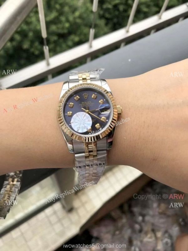 Rolex 16233 Fake Datejust 2-Tone Diamond markers Watch 31mm 4