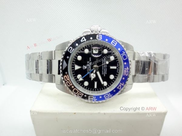 Copy Rolex GMT Master ii BlueBlack Bezel 40mm Mans Watch 4