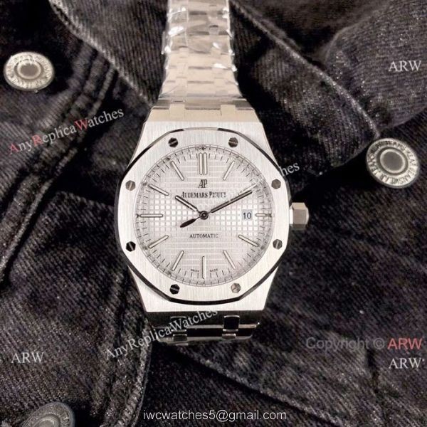 Best Quality Audemars Piguet Royal Oak Replica Watches 42mm Stainless Steel White Face 4