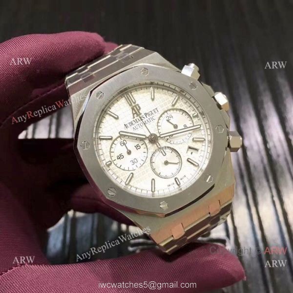 Audemars Piguet Royal Oak Sand Case White Dial Watches 44mm AP Watch 4