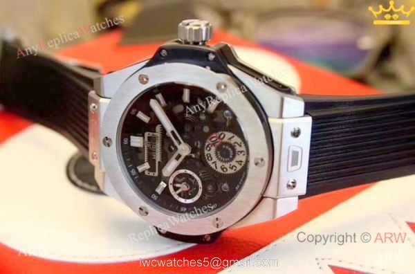 Hublot Big Bang Automatic Watch Replica SS Skeleton Dial 4