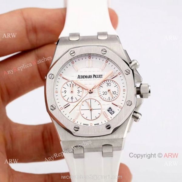Audemars Piguet Replica Royal Oak Offshore Ladies Watch SS White Dial 4