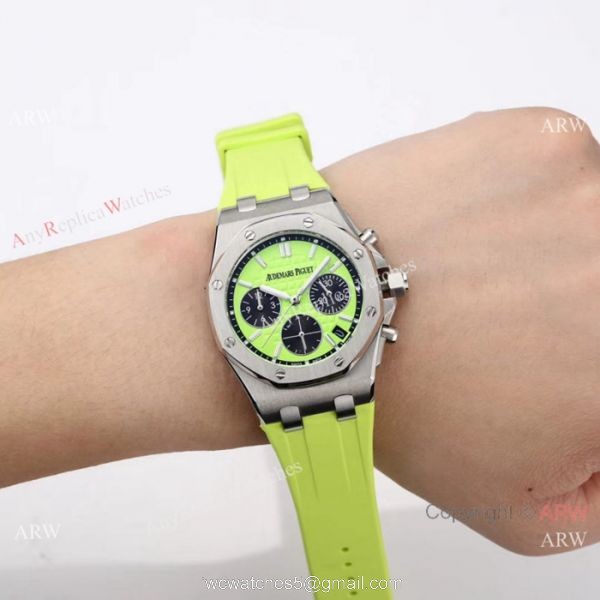 Audemars Piguet Knock off Watches / Women Size / Royal Oak offshore SS Green Dial 4