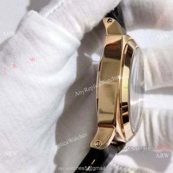 Copy Panerai Luminor Marina 8 Days Rose Gold Black Dial Watch PAM 511 4